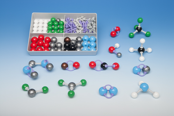 Комплект по органике и неорганике для моделирования сложных моделей молекул (51 атом и 53 связи) М11